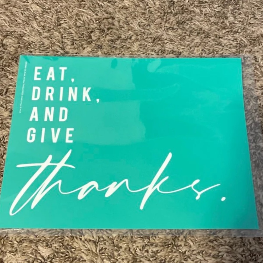 New Chalk Couture Transfer Eat, Drink, and Give Thanks
